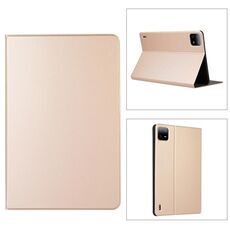 Custodia in pelle flip con texture elastica per Xiaomi Pad 6S Pro (oro)
