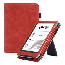 Custodia smart tablet in pelle di vitello Verse Pro per Pocketbook Verse Pro (rossa)