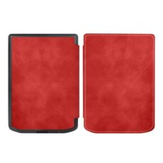 Per Pocketbook Verse / Verse Pro Custodia smart tablet in pelle retrò con sensazione di pelle (rossa)