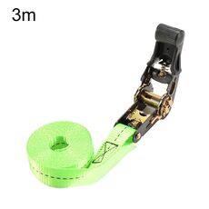 Tenditore a cricchetto per moto, fascetta di carico e cinghie di fissaggio per bagagli, specificazione: verde fluorescente 3 m