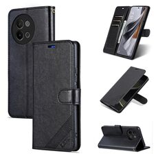 Per vivo S18e AZNS Custodia per cellulare in pelle con texture in pelle di pecora (nera)