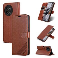 Per vivo S18e AZNS Custodia per cellulare in pelle con texture in pelle di pecora (marrone)