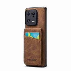 Per Xiaomi 13 Pro Fierre Shann Crazy Horse Portacarte Cover posteriore Custodia per cellulare in PU (marrone)