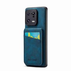 Per Xiaomi 13 Pro Fierre Shann Crazy Horse Portacarte Cover posteriore Custodia per telefono in PU (blu)