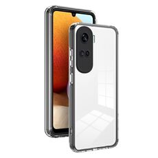 Per Honor 90 Lite 3 in 1 Custodia per telefono con cornice per PC trasparente in TPU a colori (nera)