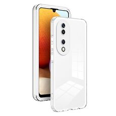 Per Honor X7b 3 in 1 Custodia per telefono con cornice per PC trasparente in TPU a colori (bianca)