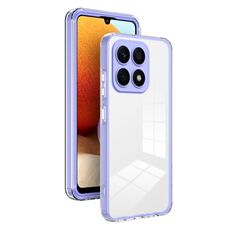 Per Honor X8b 3 in 1 Custodia per telefono con cornice per PC trasparente in TPU a colori (viola)