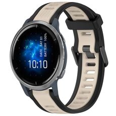 Per cinturino in silicone testurizzato bicolore Garmin Venu 2 da 22 mm (Starlight + nero)