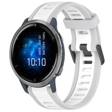 Per cinturino in silicone strutturato bicolore Garmin Venu 2 da 22 mm (bianco + grigio)