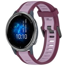 Per cinturino in silicone strutturato bicolore Garmin Venu 2 da 22 mm (viola)