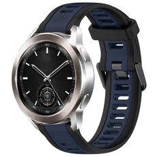 Per Xiaomi Watch S3 cinturino in silicone strutturato bicolore da 22 mm (blu notte + nero)