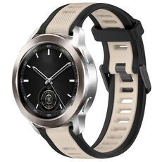 Per Xiaomi Watch S3 22mm cinturino in silicone strutturato bicolore (Starlight + nero)