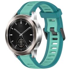 Per Xiaomi Watch S3 22mm cinturino in silicone strutturato bicolore (verde acqua)