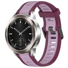 Per Xiaomi Watch S3 22mm cinturino in silicone strutturato bicolore (viola)