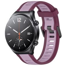 Per Xiaomi MI Watch S1 22mm cinturino in silicone strutturato bicolore (viola)