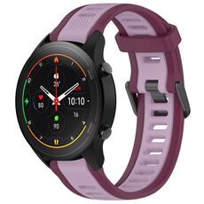 Per Xiaomi MI Watch S1 Pro 22mm cinturino in silicone strutturato bicolore (viola)