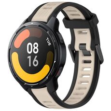 Per Xiaomi Watch S1 Active 22mm cinturino in silicone strutturato bicolore (Starlight + nero)
