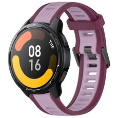 Per Xiaomi Watch S1 Active 22mm cinturino in silicone strutturato bicolore (viola)