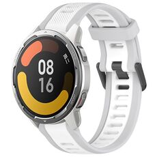 Per Xiaomi MI Watch Color 2 22mm Cinturino in silicone strutturato a due colori (bianco + grigio)