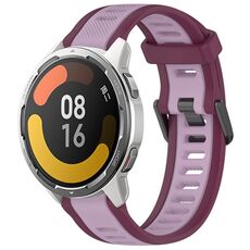 Per Xiaomi MI Watch Color 2 22mm Cinturino in silicone strutturato a due colori (viola)