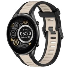 Per Xiaomi Haylou RT2 LS10 cinturino in silicone strutturato bicolore da 22 mm (Starlight + nero)