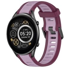 Per Xiaomi Haylou RT2 LS10 cinturino in silicone strutturato bicolore da 22 mm (viola)