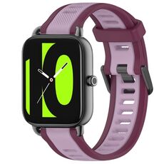 Per Xiaomi Haylou RS4 LS12 cinturino in silicone strutturato bicolore da 22 mm (viola)