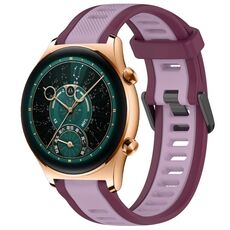 Per Honor Watch GS 4 22mm cinturino in silicone strutturato bicolore (viola)