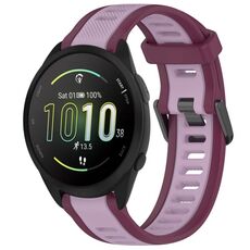 Per cinturino in silicone testurizzato bicolore Garmin Forerunner 165 da 20 mm (viola)