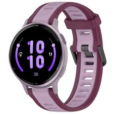 Per cinturino in silicone strutturato bicolore Garmin Active 5 20mm (viola)
