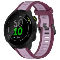 Per cinturino in silicone testurizzato bicolore Garmin Forerunner 158 da 20 mm (viola)