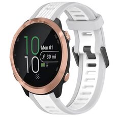 Per Garmin Forerunner 645/645 Music 20mm cinturino in silicone strutturato bicolore (bianco + grigio)