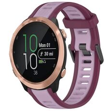 Per Garmin Forerunner 645/645 Music 20 mm cinturino in silicone strutturato bicolore (viola)