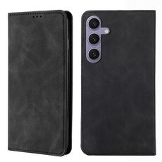 Custodia per telefono in pelle magnetica Skin Feel per Samsung Galaxy S24+ 5G (nera)