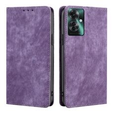 Per OPPO Reno11 F 5G RFID Custodia antifurto in pelle magnetica per telefono (viola)