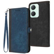 Per vivo Y03 4G Global Side Buckle Doppia Piega Cinturino in pelle Custodia per telefono (Royal)