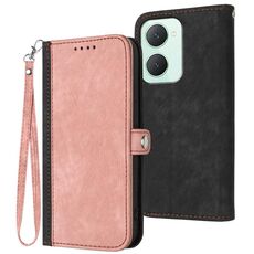 Per vivo Y03 4G Global Side Buckle Doppia Piega Cinturino in pelle Custodia per cellulare (Rosa)