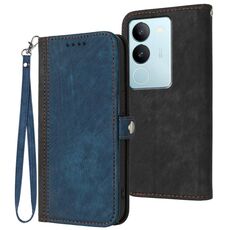 Per vivo V29 5G Global/V29 Pro Custodia per cellulare in pelle con fibbia laterale doppia piega (Royal)