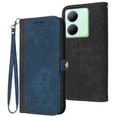 Per vivo Y36 5G Global/Y36 4G Global Custodia per cellulare in pelle con fibbia laterale doppia piegatura (Royal)