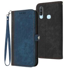 Per vivo Y17/Y15/Y12/Y11 Custodia per cellulare in pelle con fibbia laterale doppia piegatura (Royal)
