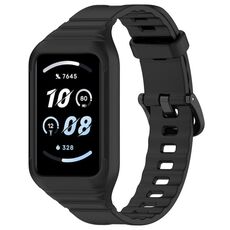 Cinturino per orologio in silicone integrato per Honor Band 9 Armor (nero)