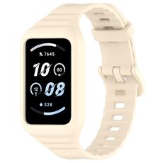 Cinturino per orologio in silicone integrato per Honor Band 9 Armor (bianco crema)