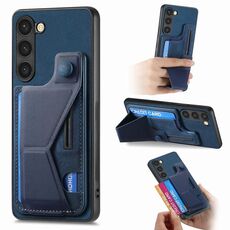 Per Samsung Galaxy S23+ 5G II Custodia per telefono con slot per scheda con supporto scorrevole a forma di K (blu)