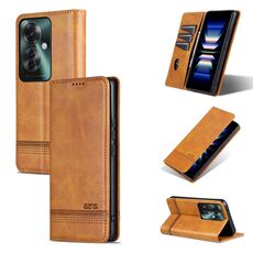 Per OPPO Reno11 F AZNS custodia magnetica in pelle di vitello con vibrazione (marrone chiaro)