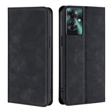 Custodia per telefono in pelle magnetica per OPPO Reno11 F 5G Skin Feel (nera)