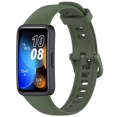 Per Huawei Band 8/9/9 Cinturino in silicone con fibbia colorata tinta unita NFC (verde scuro)