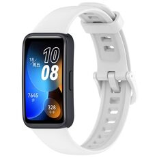 Per Huawei Band 8 / 9 / 9 NFC Cinturino in silicone con fibbia colorata tinta unita (bianco)