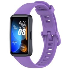 Per Huawei Band 8/9/9 NFC cinturino in silicone con fibbia colorata tinta unita (viola)