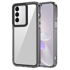 Per vivo V27e/Y200/V29e 5G Taiwan/V30 Lite Custodia per telefono antiurto in acrilico trasparente + TPU (nero trasparente)
