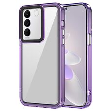 Per vivo V27e/Y200/V29e 5G Taiwan/V30 Lite Custodia per telefono antiurto in acrilico trasparente + TPU (viola trasparente)